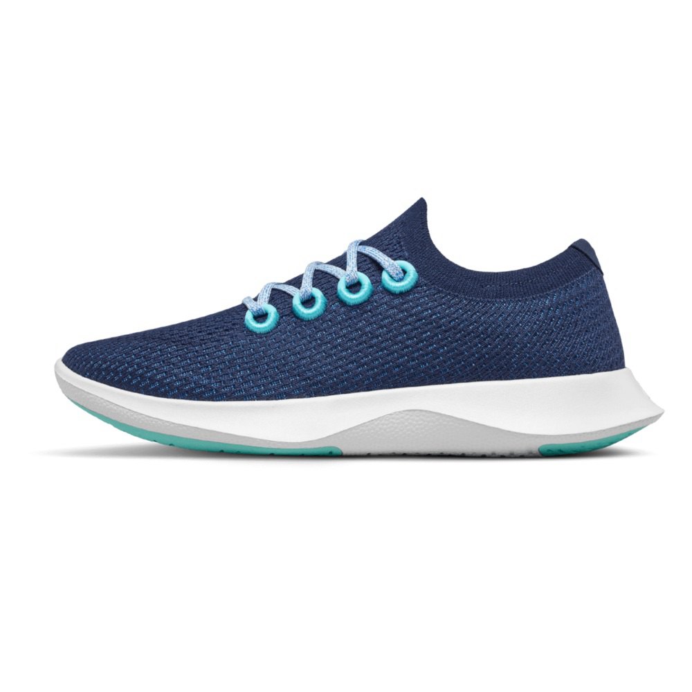 Allbirds Men\'s Running Shoes Navy - Tree Dashers - 97620ECIP